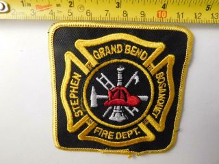 Grand Bend Bosanquet Fire Department Vintage Patch Badge Ont Canada Firefighter