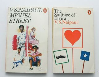 Set Of 2: V.  S.  Naipaul Vintage Paperbacks: Miguel Street,  The Suffrage Of Elvira