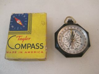 Vintage Taylor Compass No.  2920 Leedawl Bakelite W/ Box B2701