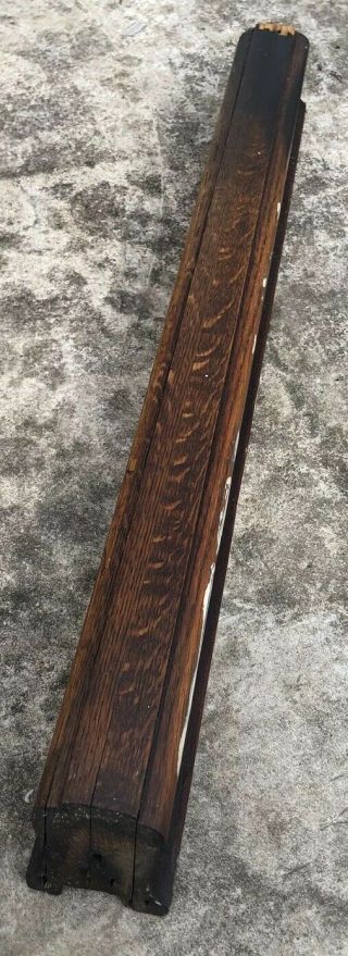 19 Feet Antique Solid Tiger Oak Wood Hand Rail Banister Salvage Architectural 4p
