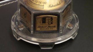 Antique 1920 ' s Robert Bosch Mova Desk Glass Thermometer Advertising Rare 3