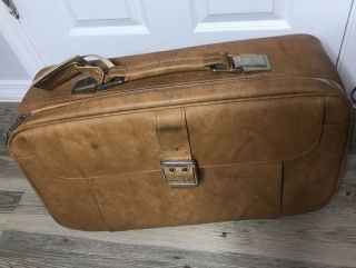 Vintage Samsonite Cordoba Brown Leather Suitcase Luggage Carry On Bag - 22 "