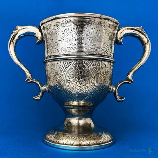 Victorian University College Oxford Silver Plate Trophy Cup Rowing 1866 Pairs