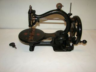 Antique Johnson Clark Gold Medal Hand Crank 1868 Home Shuttle Sewing Machine