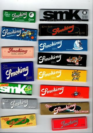 15 Different - Smoking Brand - Cigarette Rolling Papers