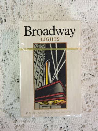 Vintage Broadway Lights Cigarette Hard Pack Empty Display Only