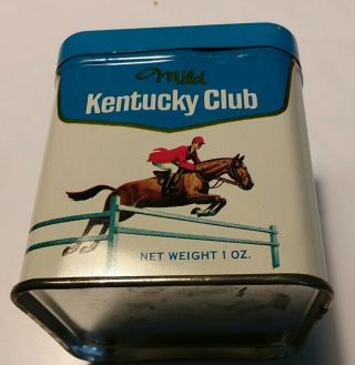 Vintage Kentucky Club Mild Tin Natural Small 2 " General Cigar And Tobacco Co (7)
