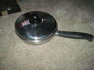 Vintage Sears Heat Core 7 " Stainless Steel Pan With Lid