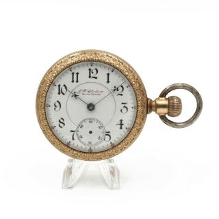 Antique Illinois Bunn Special Pocket Watch Jb Eberhart 21 Jewels No Res 8235 - 9