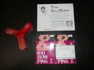 Vintage Pixie Bow Maker Kit Instructions With 209 Pins