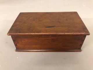 Mid 19th Century Pine Dovetailed Document Box 3 1/2” X 9 3/4” X 5 3/4”