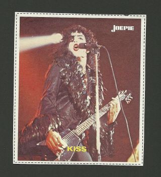 Kiss - Gene Simmons - Rock Music Band - Vintage Joepie Sticker Card E