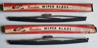 Vintage Trico Rainbow Rb - 10 Wiper Blades Dots Shiny Finish Nos Usa