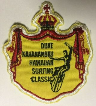 Extremely Rare Vintage Duke Kahanamoku Surf Club Patch Hawaii Surfing Surfboard