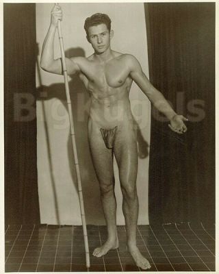1950s Vintage 8x10 Amg Male Nude Ken Rashoff Defined Jock Lean Muscle Beefcake
