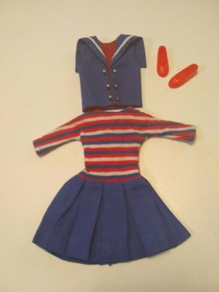 Barbie Vintage Skipper 1965 Ship Ahoy 1918 Dress Vest Shoes Fashion Outfit