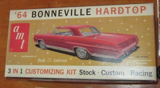 Amt 1964 Pontiac Bonneville Hardtop Ht 3 - In - 1 Annual Kit 6624 Unbuilt 64