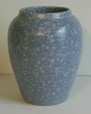 Vintage Robinson Ransbottom Pottery Vase 6 " Blue Victoria
