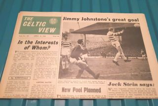 The Celtic View 140 - 10/4/1968 - Vintage Football Newspapaer