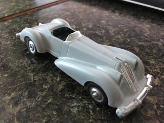 Manoil 41/2 " 708 Diecast Vintage Gray Roadster Toy Car,  Rubber Tires,  Restored