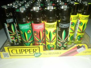 Clipper Lighter Refillable Rare Lighter Leaf