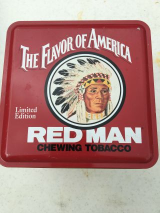 Vintage Red Man Tobacco Golden Blend Limited Edition Collectible Tin