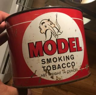 Old Model Smoking Tobacco Advertising Can Richmond VA Man w/ Pipe Logo 3