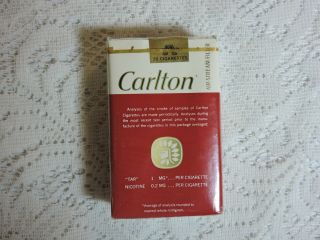 Vintage Carlton Air - Stream Filter Cigarette Pack Empty Display Only