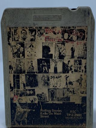1972 Vintage Rolling Stones Exile On Main Street 8 Track Tape