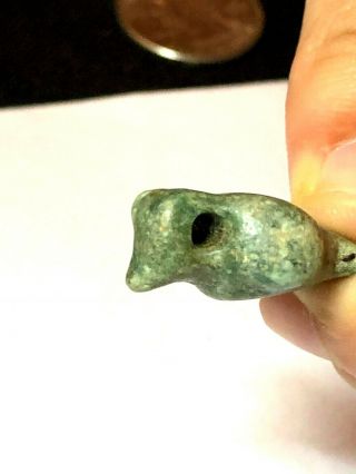 Pre Columbian Mayan Authentic Jade Carved Zoomorphic Bird/snake Bead See Photo