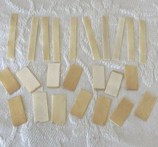 24 Antique Vintage Piano Key Top Covers Not Plastic