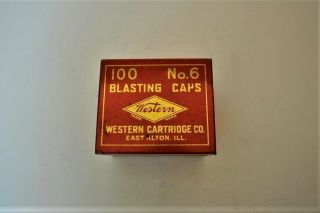 Vintage Western Blasting Caps Box No.  6