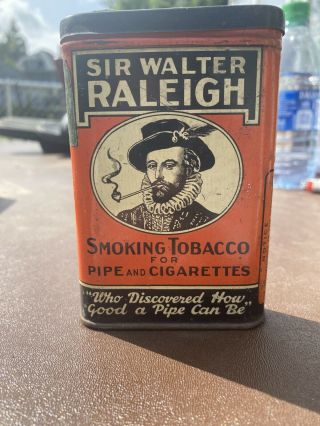Vintage Sir Walter Raleigh Smoking Tobacco For Pipe And Cigarette Tin