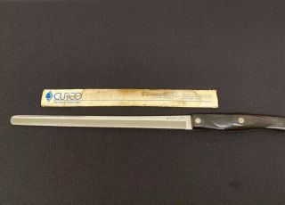 Vintage Cutco Bread Knife 1724 Brown Swirl Handle Classic