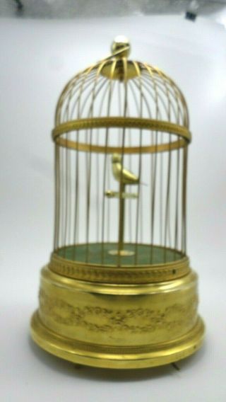 Antique French Bontems Singing Bird Cage Bird Automaton Music Box