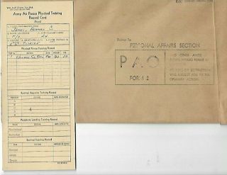 C1 - Vintage Wwii 1943 Aaf Army Air Force Parkersburg Wv Soldier Offical Papers