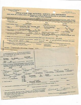 c1 - Vintage WWII 1943 AAF Army Air Force PARKERSBURG WV Soldier Offical Papers 3