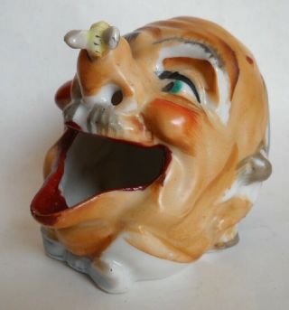 Vintage Made In Japan Man With Fly Smoker Ashtray