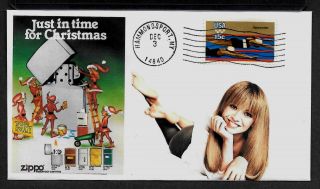 1980 Zippo Lighter & Pin Up Girl Featured On Xmas Collector 
