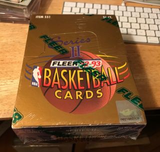 1992 - 93 - Fleer - Nba - Basketball - Series - 2 - - Wax - Box