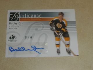2011 - 12 Ud Sp Game Bobby Orr Significance Autograph Auto 