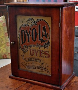 Antique Double Sided Dyola Dye Cabinet