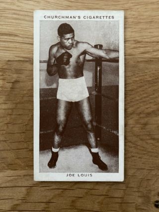 Rare Churchman Boxing Personalities Cigarette Card 1939 No.  26 Joe Louis