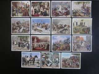 15 German Cigarette Cards Of The Rise Of Prussia (15th - 18th C. ),  Issued 1935