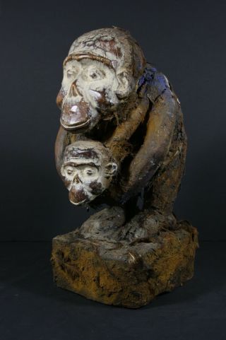 African Ngi Monkey Fetish Statue,  Bulu Tribe,  Cameroon African Tribal Art
