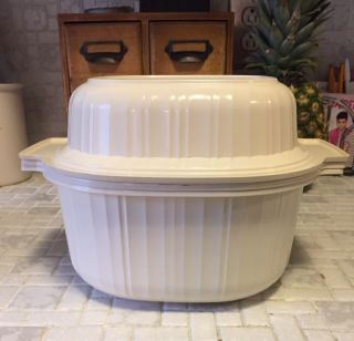 Vintage Rubbermaid Microwave Stack Cookware 3 Qt Steamer Strainer With Lid