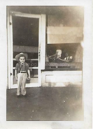 Little Kid Boy Vintage Found Photo Bw Snapshot 03 6 C