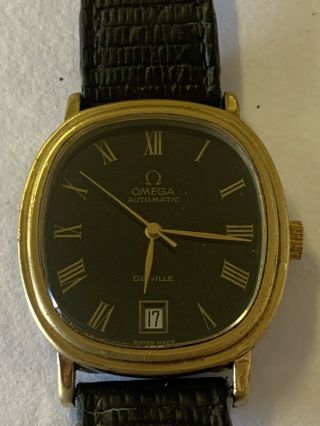 Mens Omega De Ville Automatic Mens Gold Plated Swiss Made Watch 162 0063