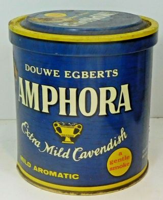 Vintage Amphora Tobacco Tin - Douwe Egberts Royal Factories Holland