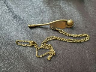 Vintage Boatswain ' s Call Whistle with Instructions 2